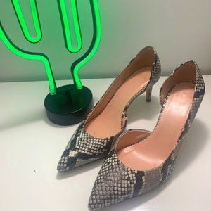 J.Crew Snake-Embossed Leather Heels